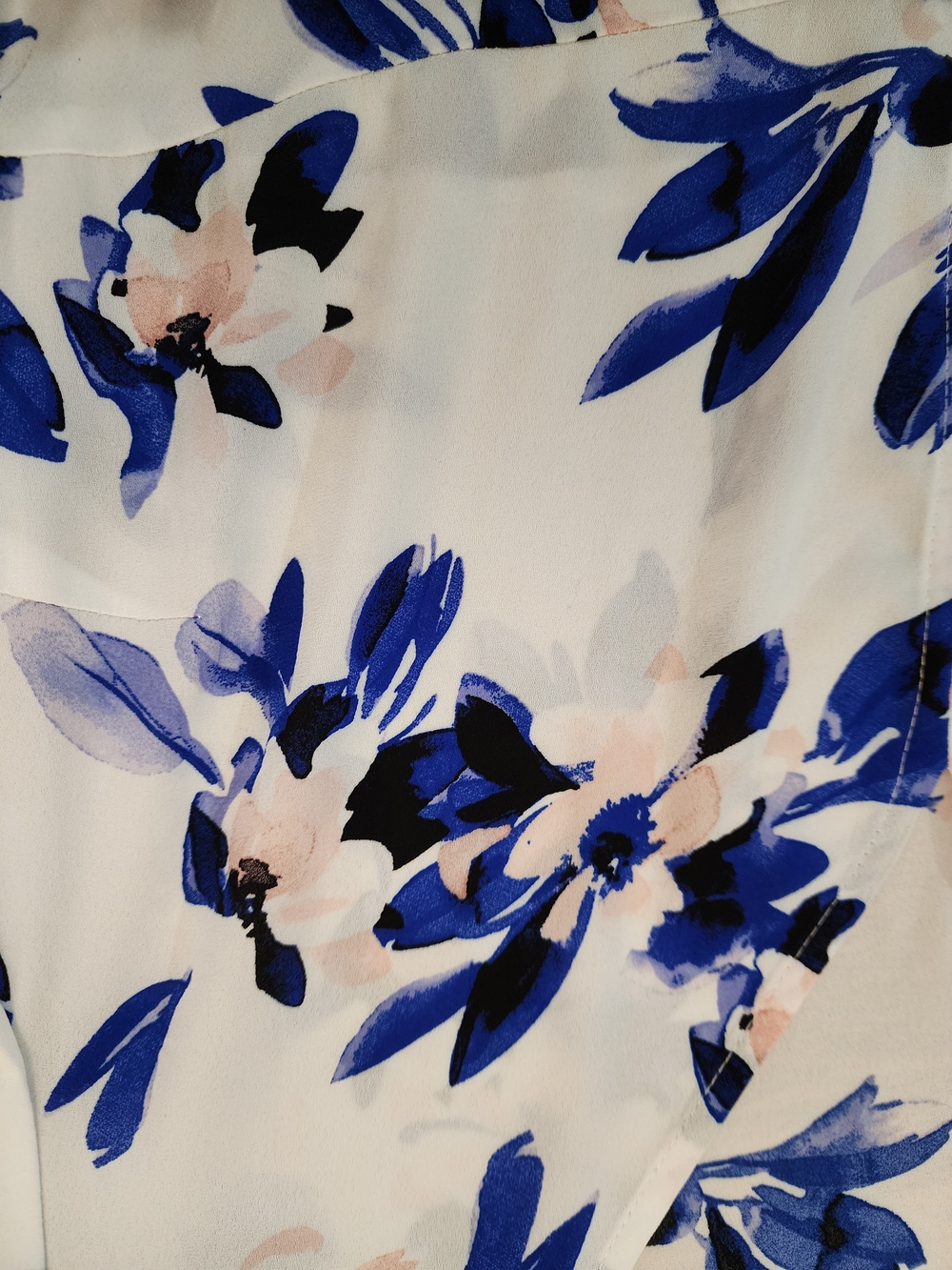 TORRID Floral V-Neck Ruffle Sleeve Blouse - Blue & Blush - Picture 5 of 8